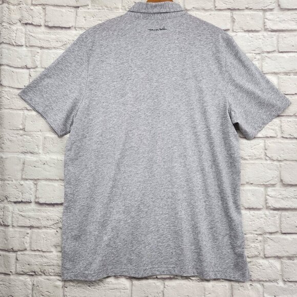 Travis Mathew Make Camp Golf Polo Outdoors Blue Grey Gray 2XL Palm Tree - Picture 7 of 10